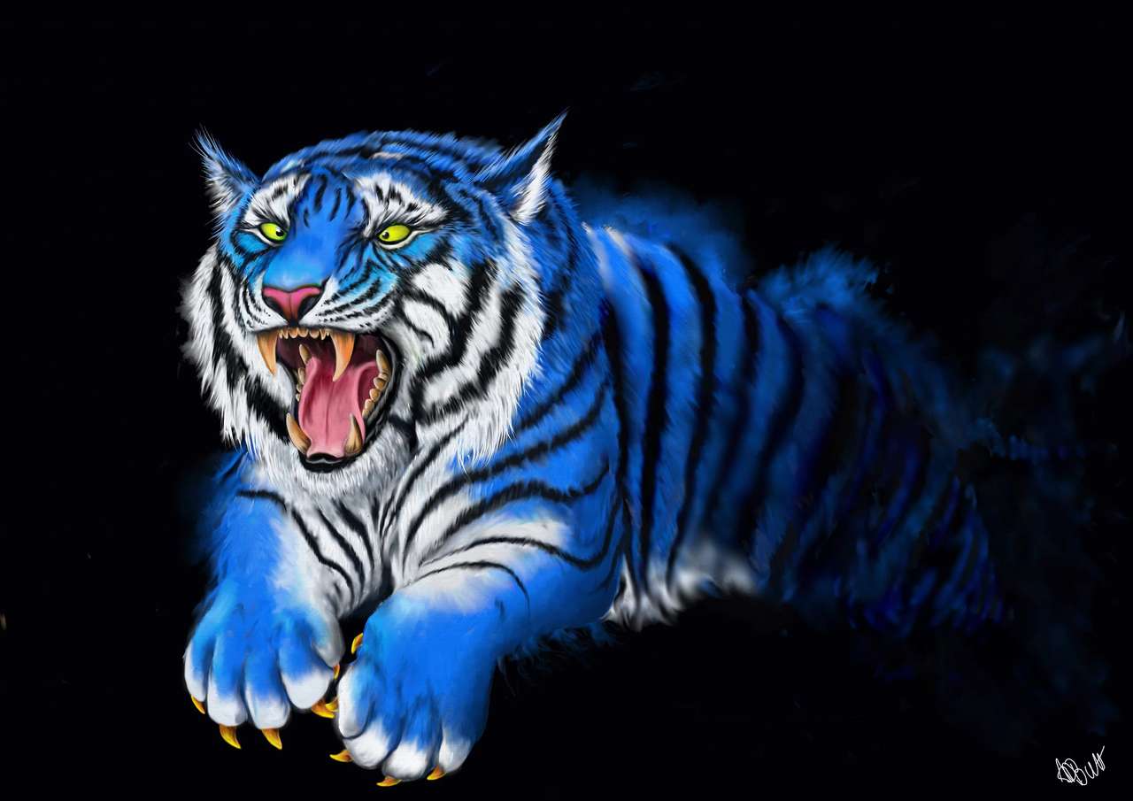 Niebieski Tygrys puzzle online