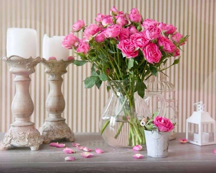 Różowe różyczki puzzle online