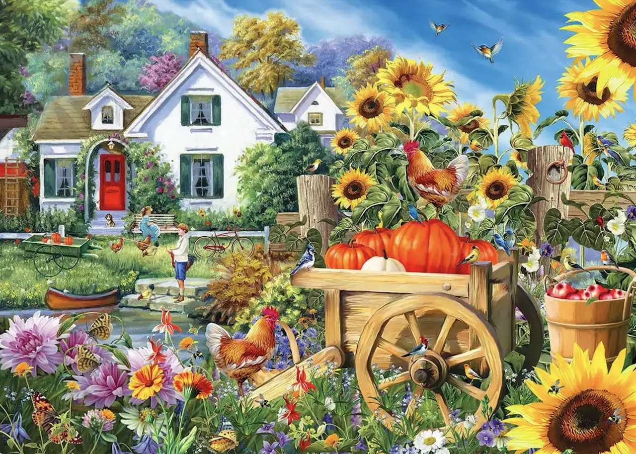 Wspomnienia pięknych chwil jesienią, bajkowy obraz puzzle online
