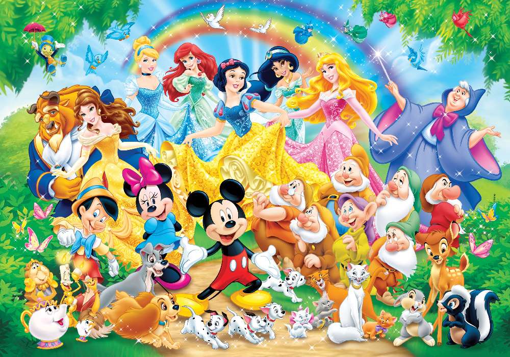 Bohaterowie bajek Disneya puzzle online