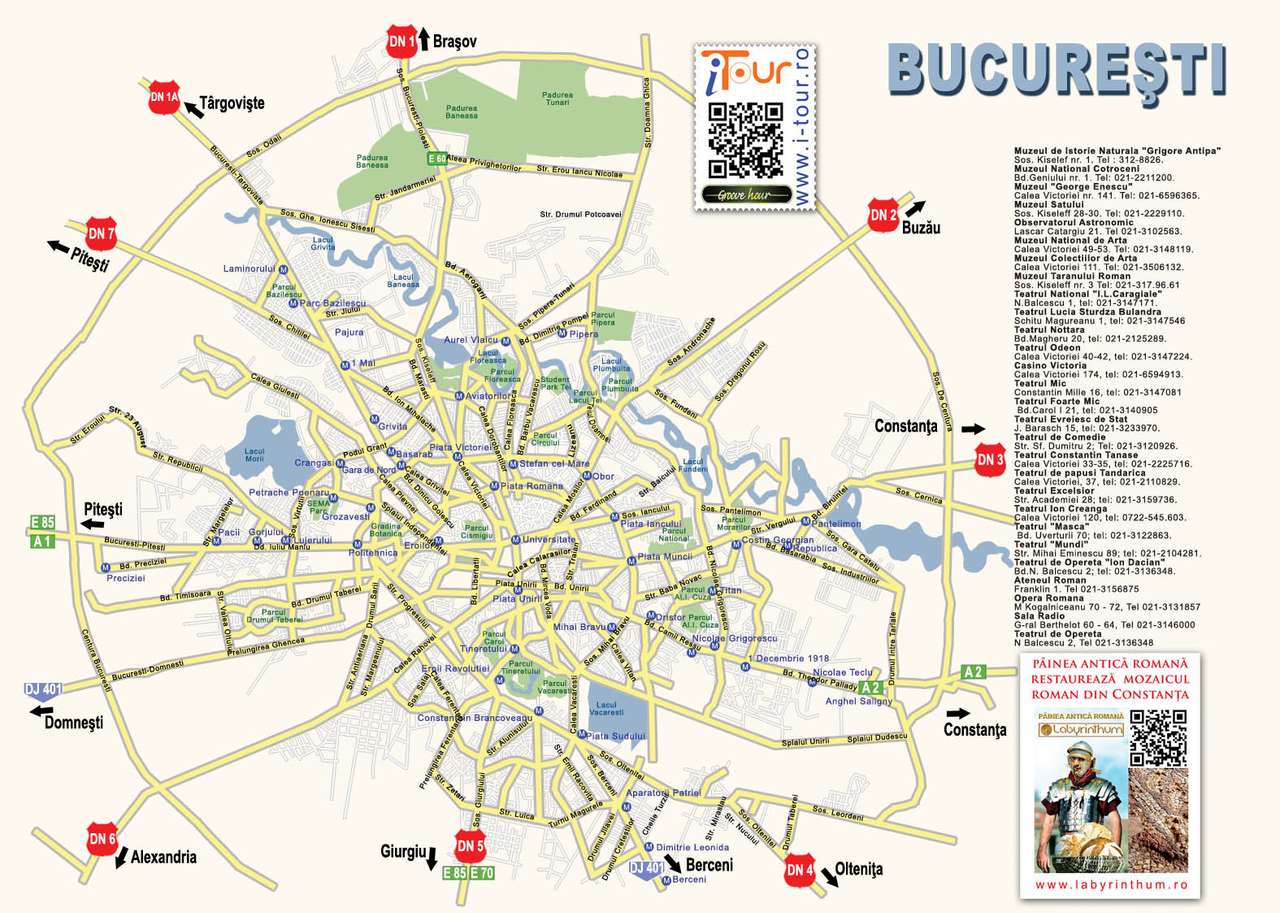 Mapa Bukaresztu puzzle online