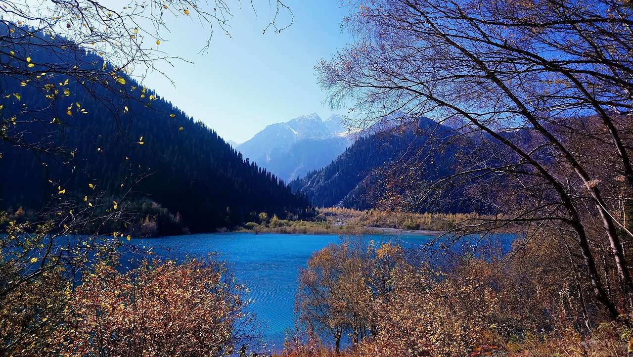 Jezioro Góry Jesienna Natura puzzle online
