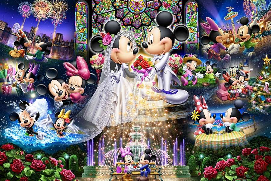 Marzenie Minny -piękny ślub z Miky puzzle online