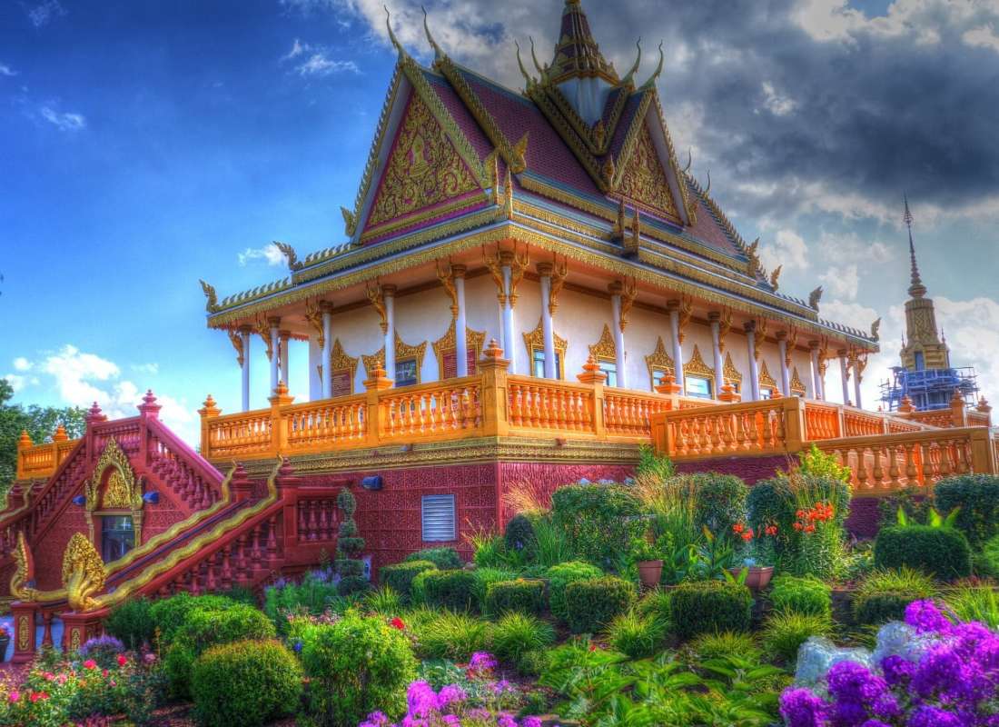Azja-Piękno Świątyni Buddyjskiej zachwyca puzzle online