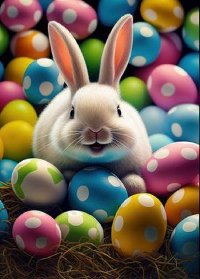 uśmiechnięty króliczek puzzle online