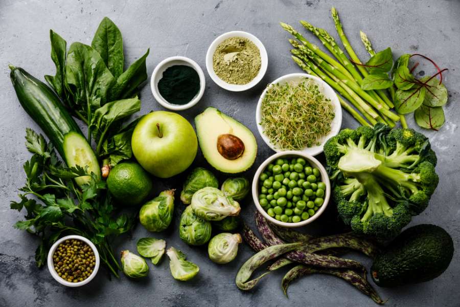 Zielone warzywa pionierzy zdrowego organizmu puzzle online
