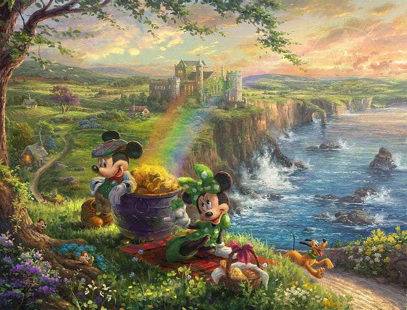 Myszka Miki i Minnie w Irlandii puzzle online