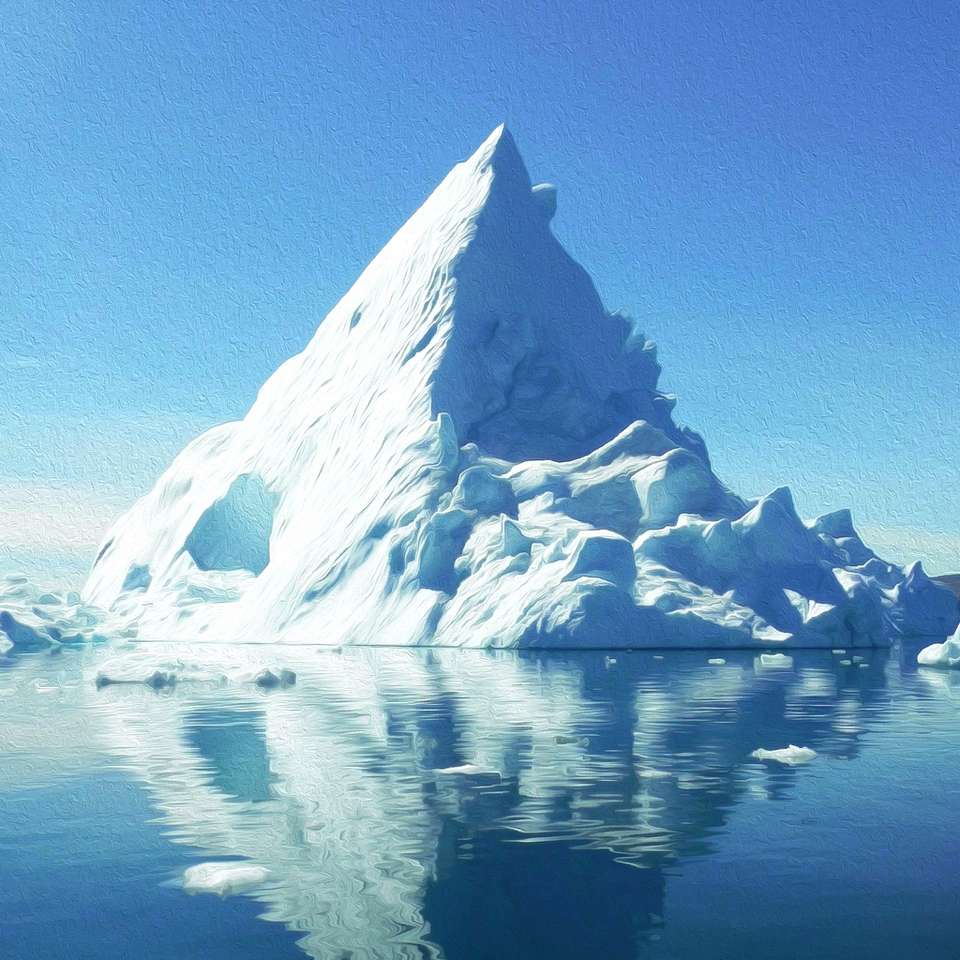 góra lodowa w wodzie puzzle online