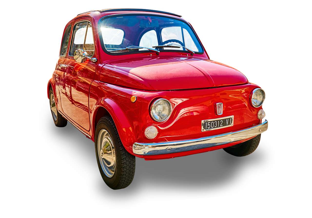Samochód Fiat 500 Oldtimer puzzle online