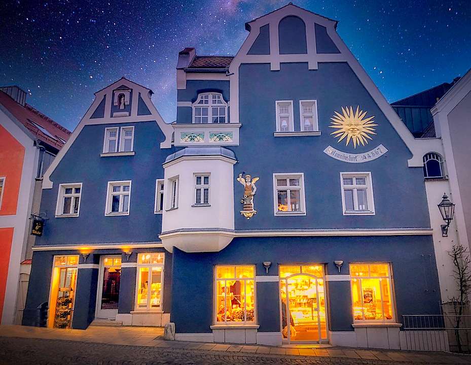 Gwiaździsta noc w Abensbergu (Niemcy) puzzle online