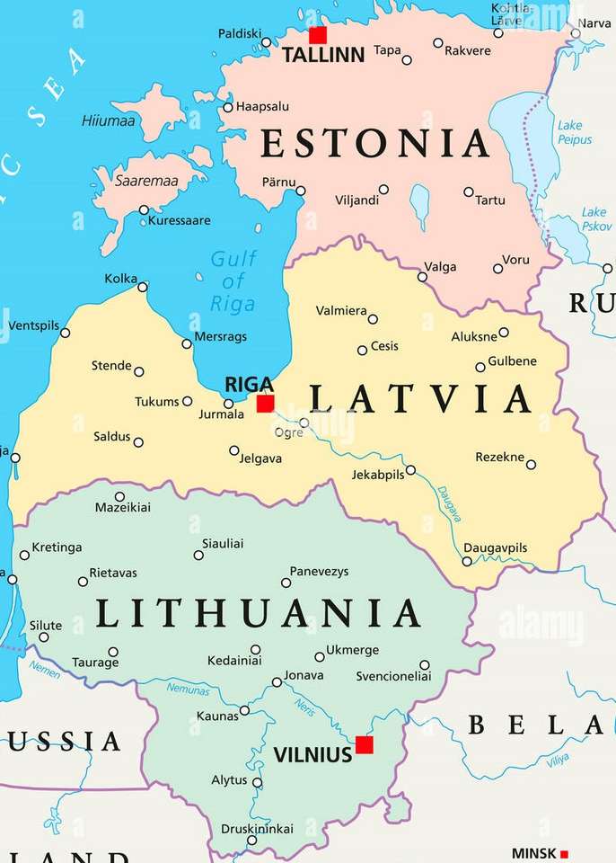 Kraje bałtyckie puzzle online
