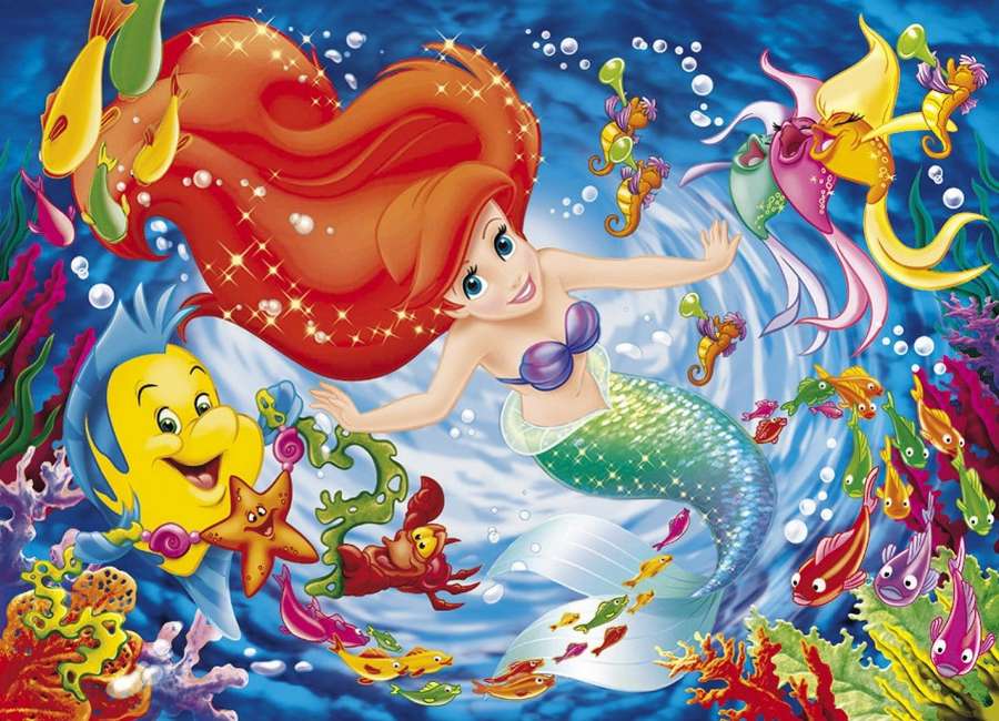 Mała Syrenka, Ariel i jej przyjaciele puzzle online