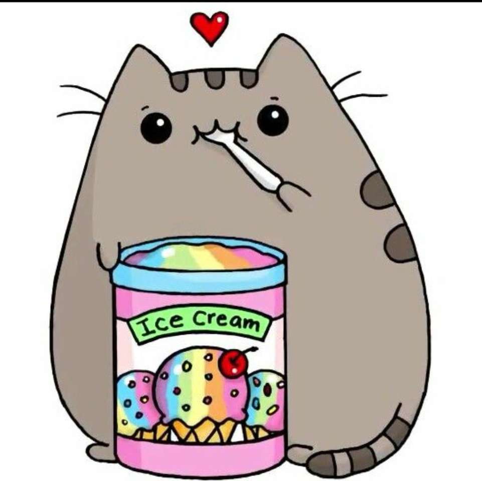 pusheen i lody puzzle online
