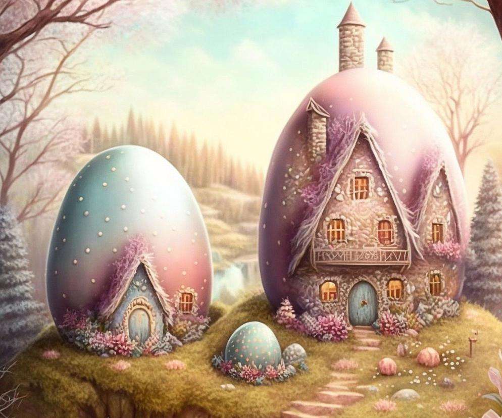 Bajeczne domki z jajek. puzzle online