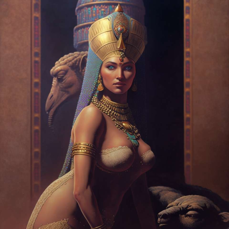 królowa Egiptu puzzle online