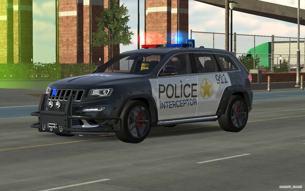 Samochód policyjny Jeep Cherokee puzzle online