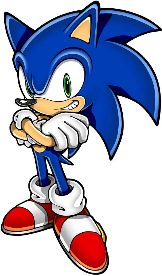 Sonic 1 niebieska sylwetka puzzle online