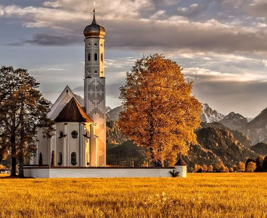 Niemcy-Bawaria- taki uroczy kościół w Schwangau puzzle online