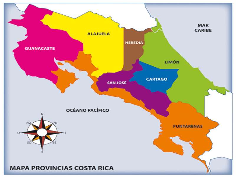 Prowincje Kostaryki puzzle online