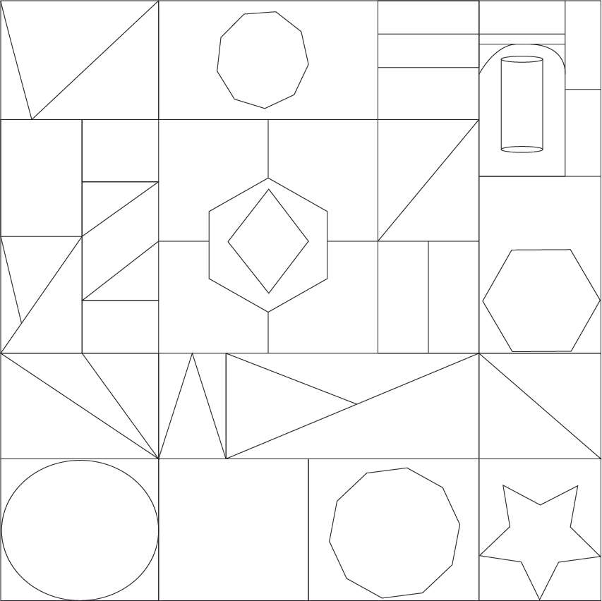 figury geometryczne puzzle online