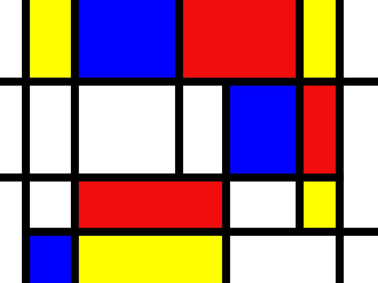 Sztuka Mondriana puzzle online