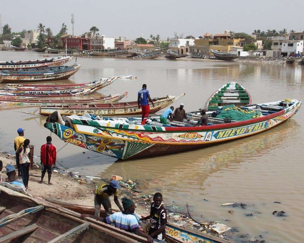 Łodzie na rzece Sénégal puzzle online