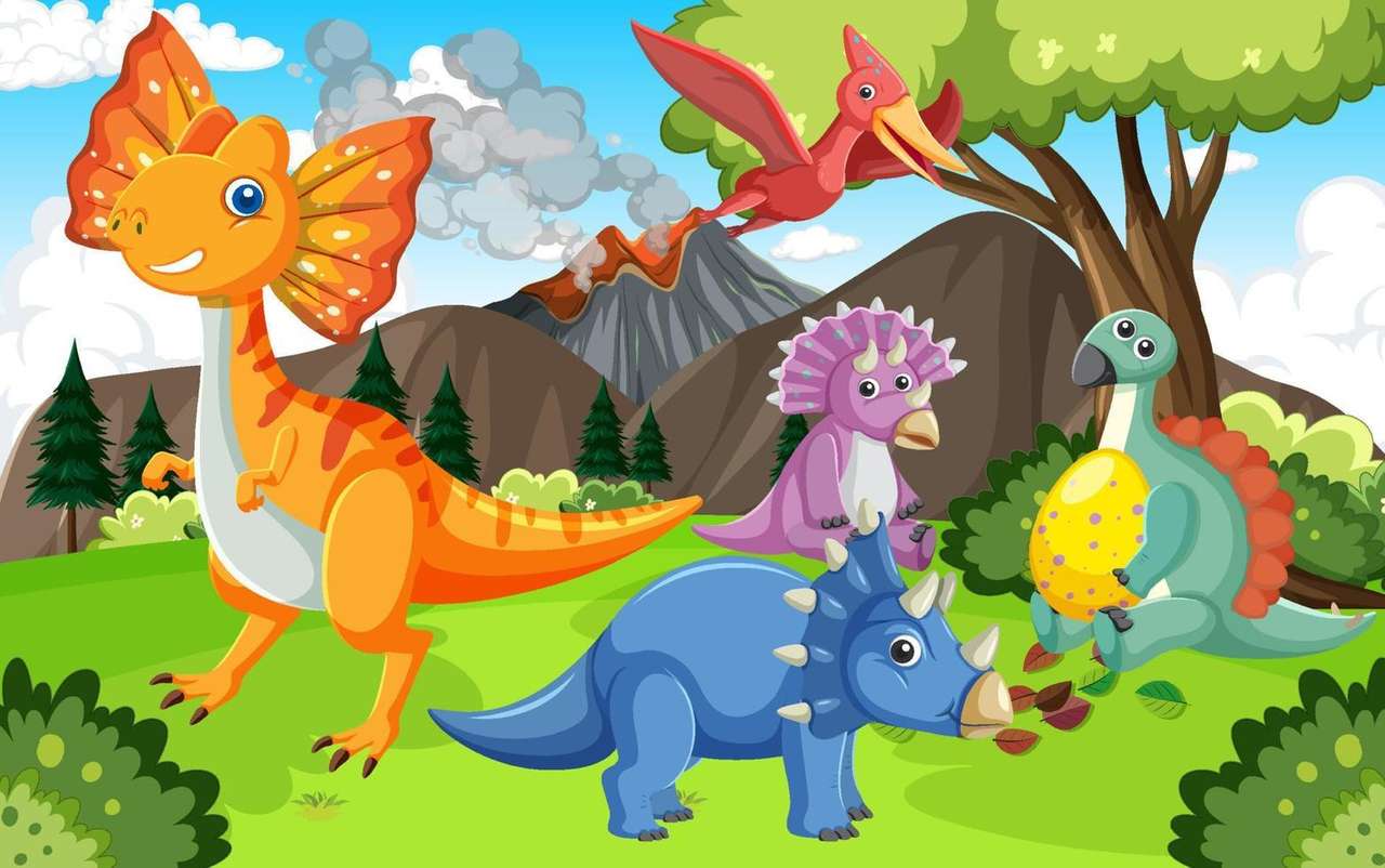 Dinozaury puzzle online