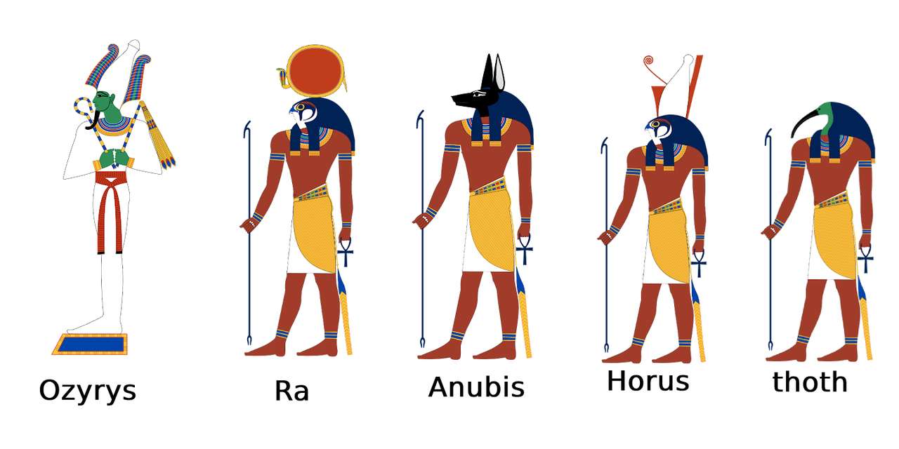 egipscy bogowie puzzle online