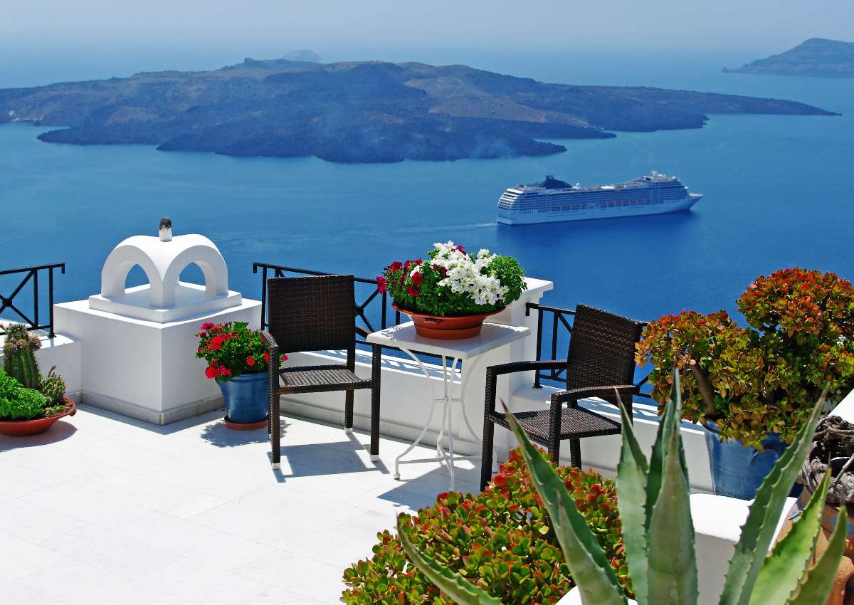 Grecja-Rajskie miejsce na Santorini puzzle online