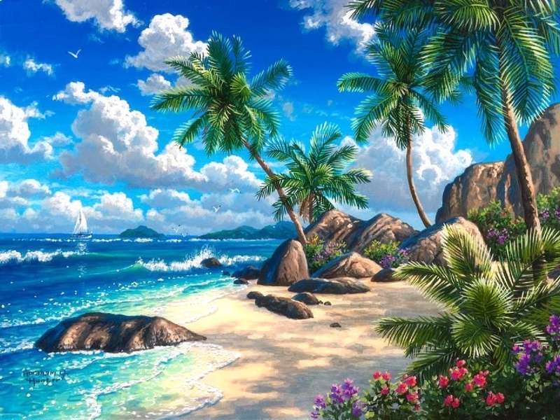 Summer Tropical Paradise-letni tropikalny raj puzzle online