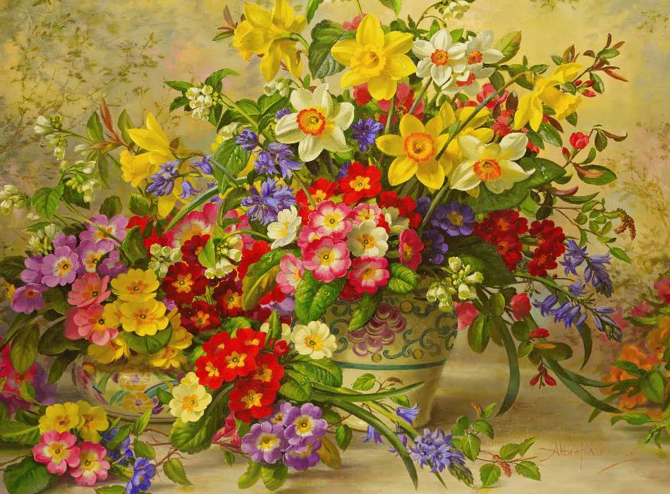 Wiosenne kwiaty, dary wiosny dla nas:) puzzle online