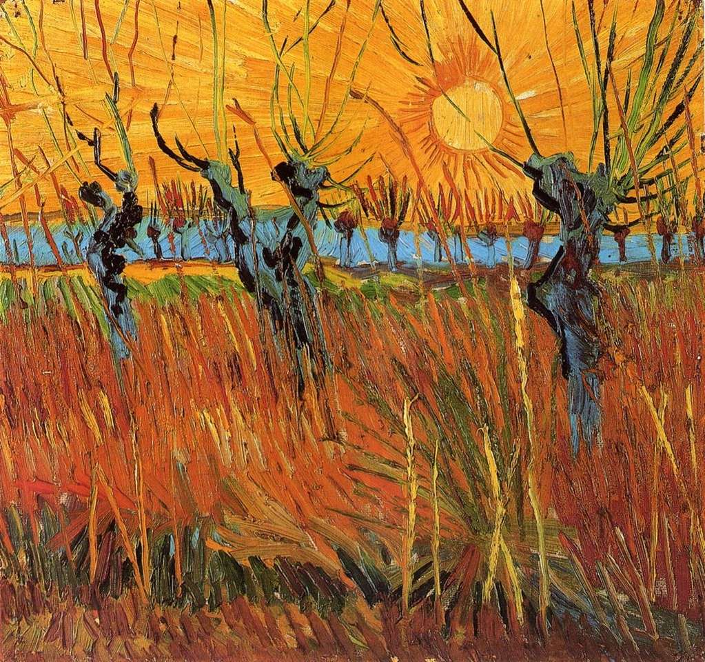 Willows at Sunset Vincent van Gogh puzzle online