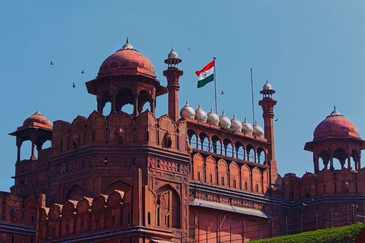 Czerwony Fort Delhi Indie puzzle online