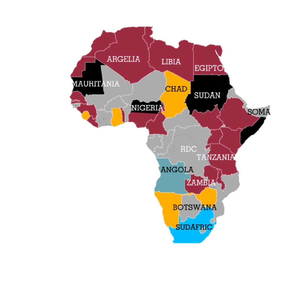 mapa afryki puzzle online
