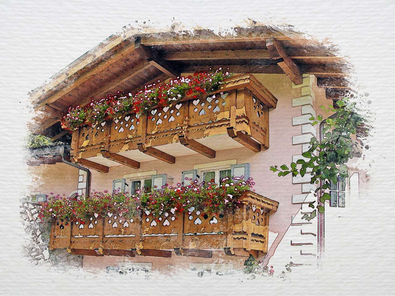 Alpejski dom puzzle online