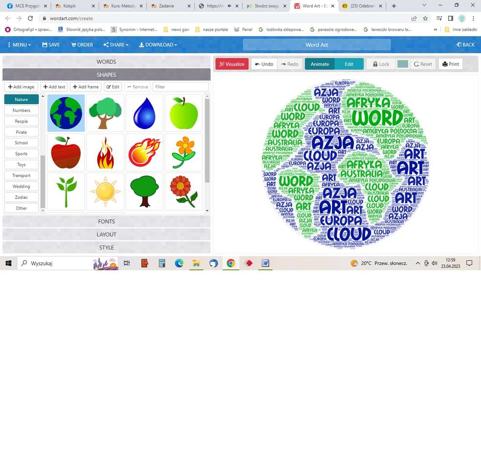 globus i kula ziemska puzzle online