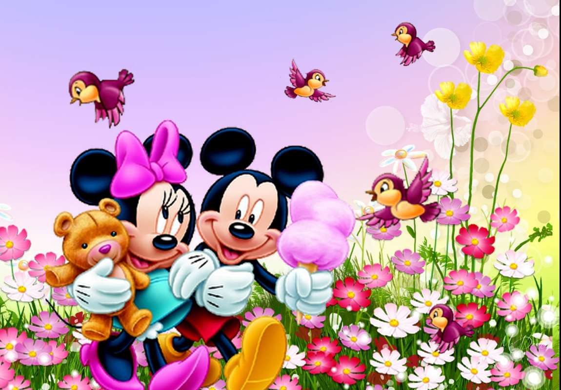 Mikey and Minnie Summer Fun-Letnie zabawy Myszek puzzle online