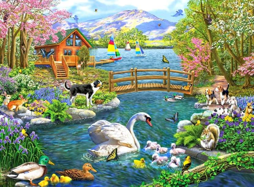 Świętowanie i radość z wiosny puzzle online