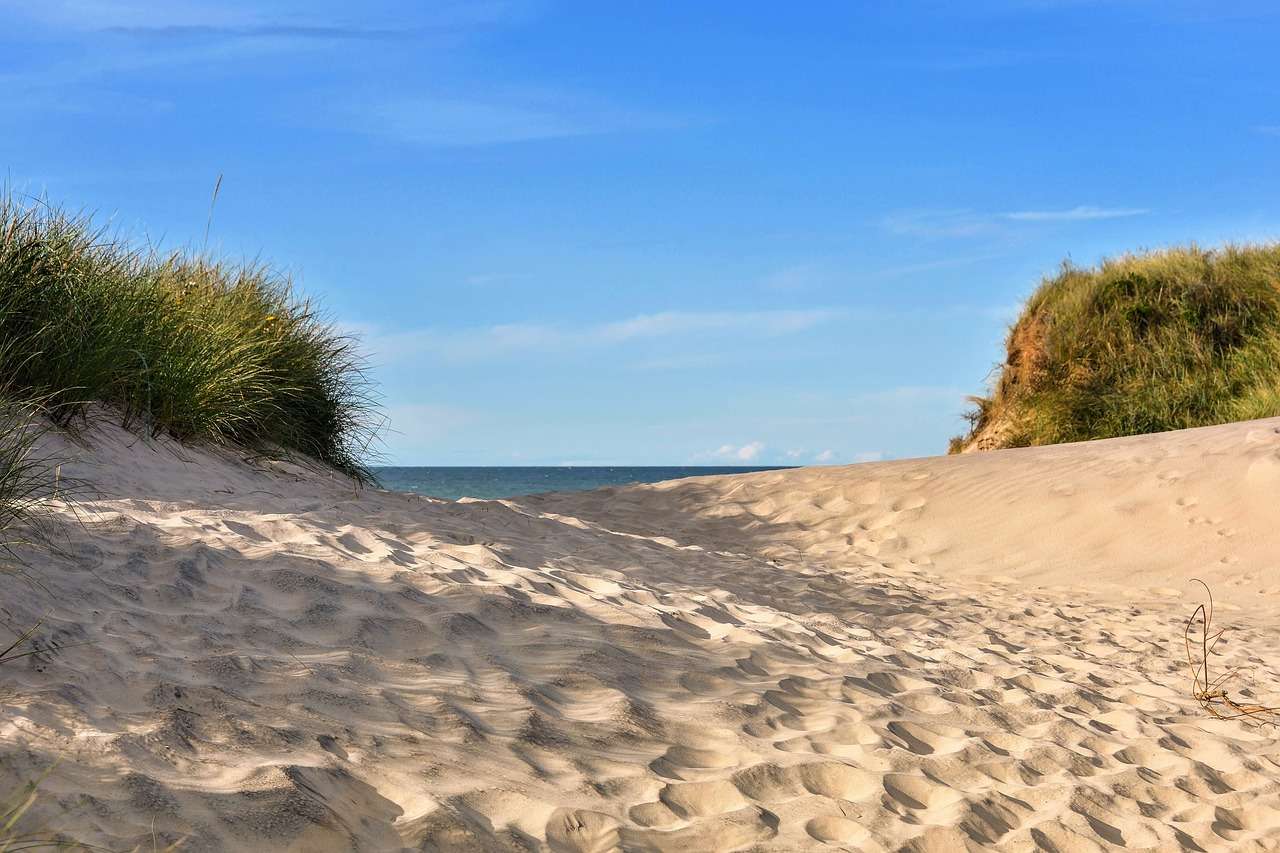 Plaża Morza Północnego Dania puzzle online