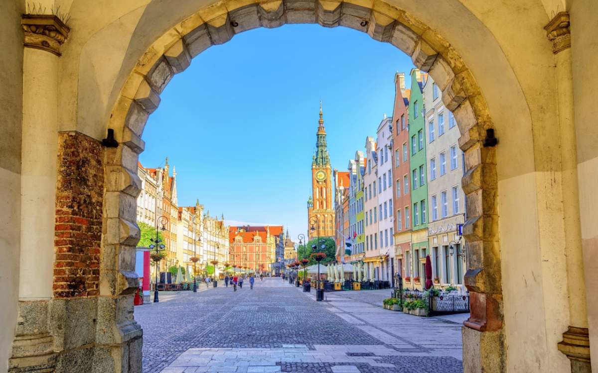 Gdańsk -Stare miasto za łukiem puzzle online