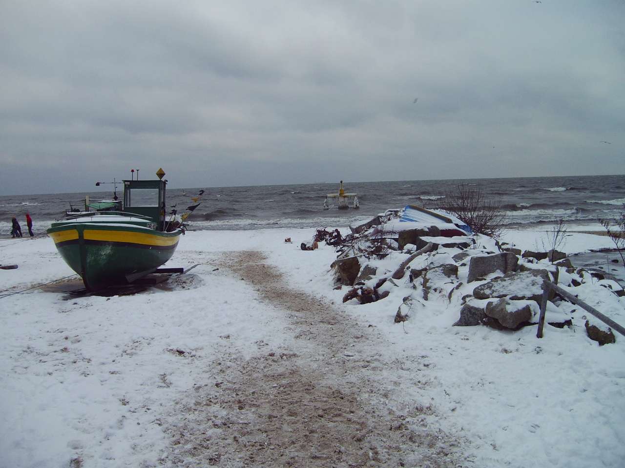 Zima na wybrzeżu w Orłowie puzzle online