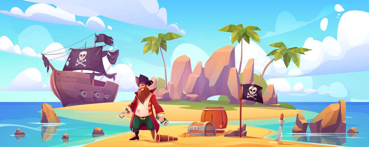 wyspa piratów puzzle online