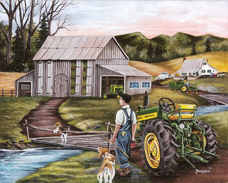 Poor Boy, s Farm-urocza farma nad strumieniem puzzle online
