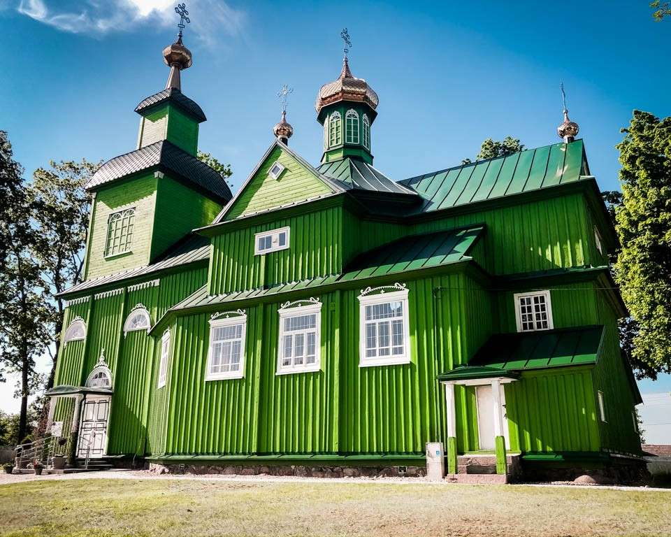 Cerkiew w Trześciance. Budowla drewniana puzzle online