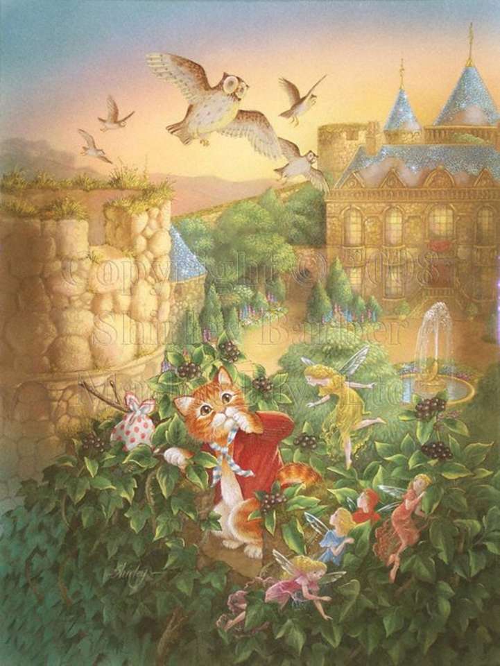 kot, elfy i sowy puzzle online