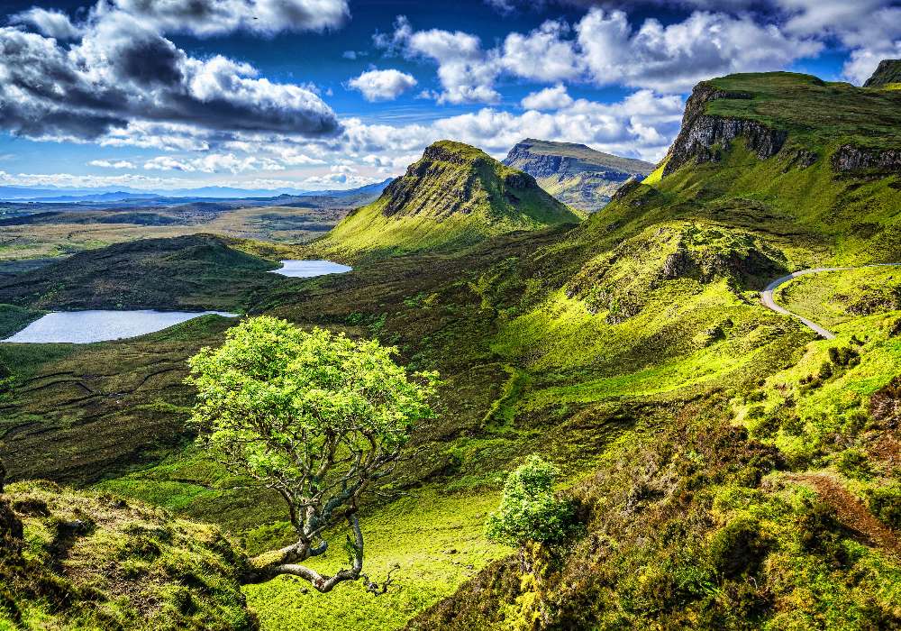 Niesamowity krajobraz szkockiej natury puzzle online