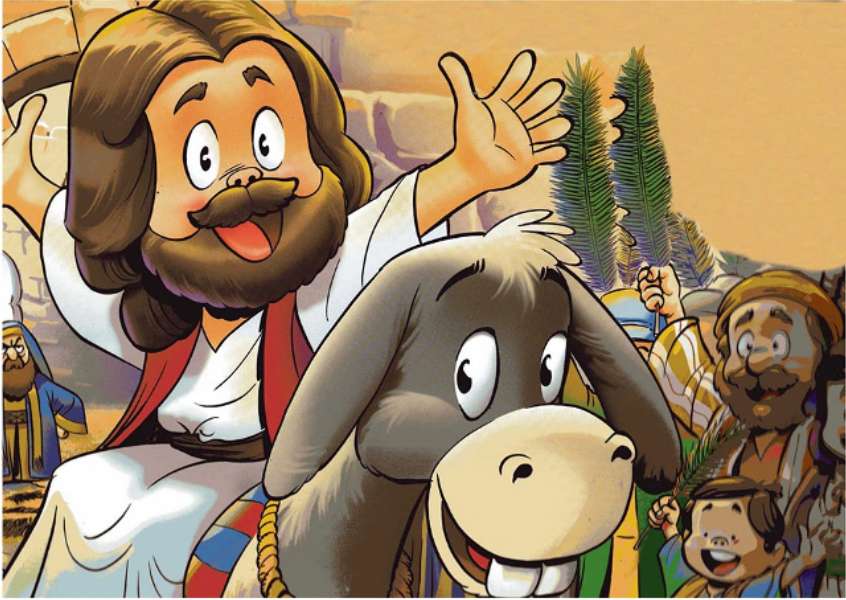 Triumfalny wjazd Jezusa do miasta puzzle online