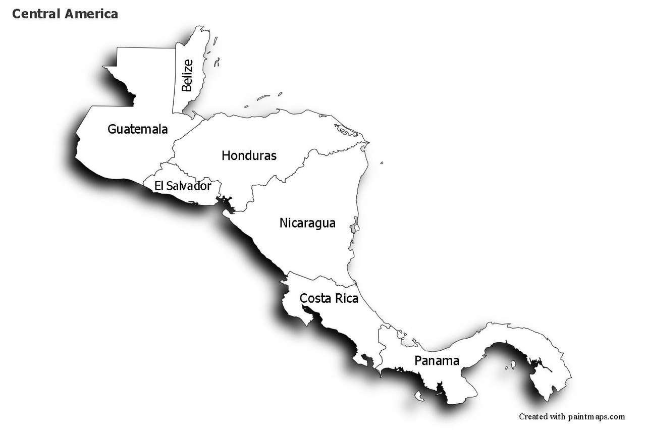 Położenie geograficzne Nikaragui puzzle online