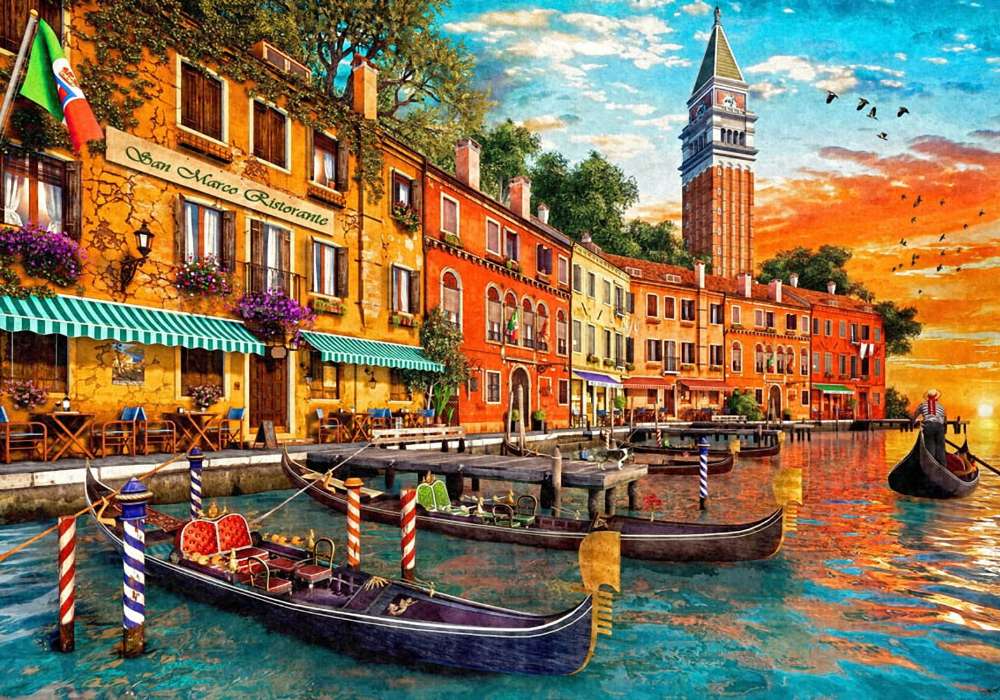 San Marco-urocze nadbrzeże z dzwonnicą puzzle online