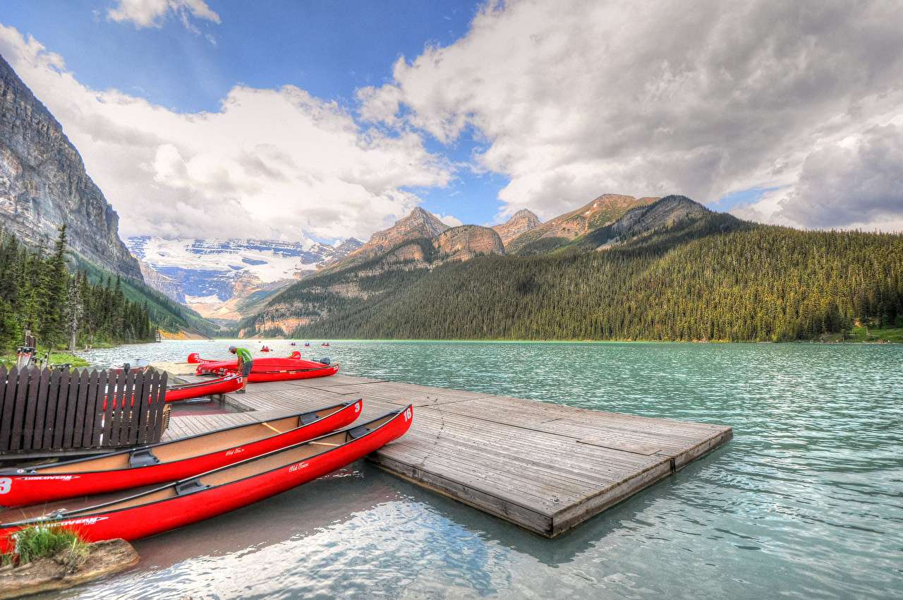 Kanada-Park wodny nad jeziorem, raj dla kajakarzy puzzle online